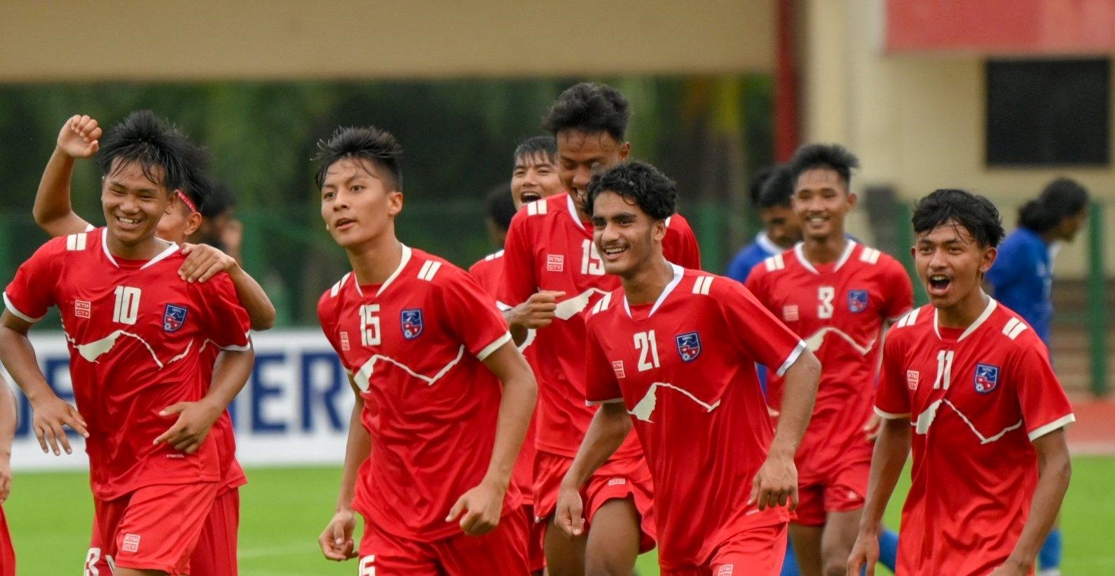 यू–१७ साफ च्याम्पियनशिप :भारतलाई ३–१ ले हराउँदै नेपाल समूह विजेता